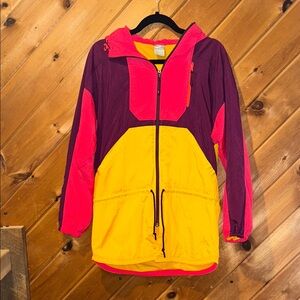 Vintage Nike Y2K sportswear oversized colorful zip up windbreaker jacket